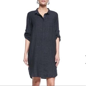 Eileen Fisher organic linen Henley dress NWOT